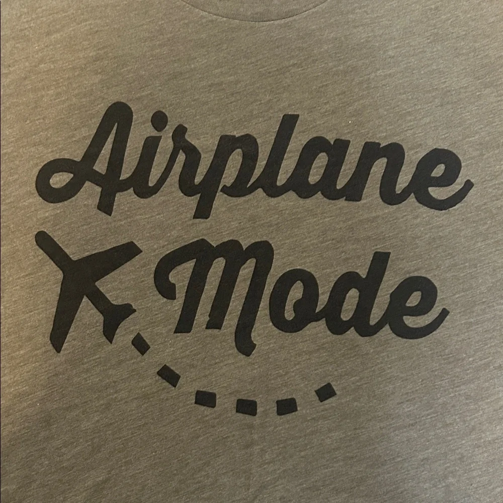 Airplane Mode Olive Green Unisex T-Shirt - Picture 4 of 5